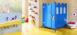 Ein farbiges Kinderbadezimmer
